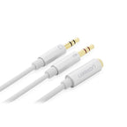 Ugreen 20897 3.5mm to Dual 3.5mm F/MM Headset Splitter - White(20897) - 2