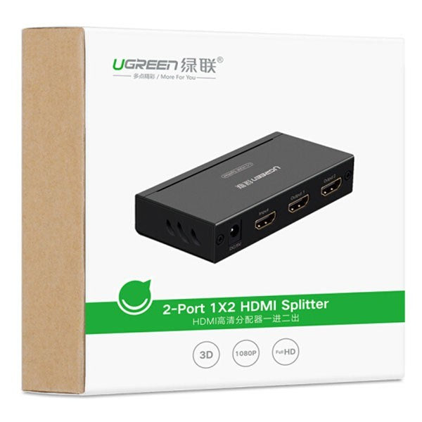 Ugreen 40201 2 Port HDMI Amplifier Splitter - Black(40201) - 2
