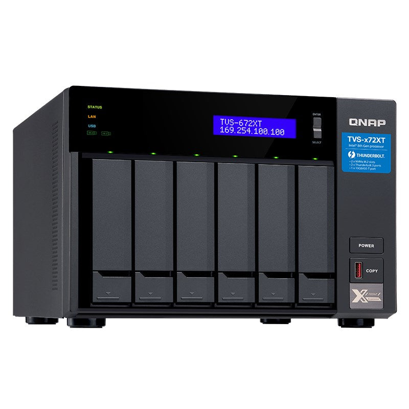 QNAP TVS-672XT-I3-8G 6 Bay Diskless NAS i3-8100T 4 Core 3.1GHz 8GB(TVS-672XT-i3-8G) - 3