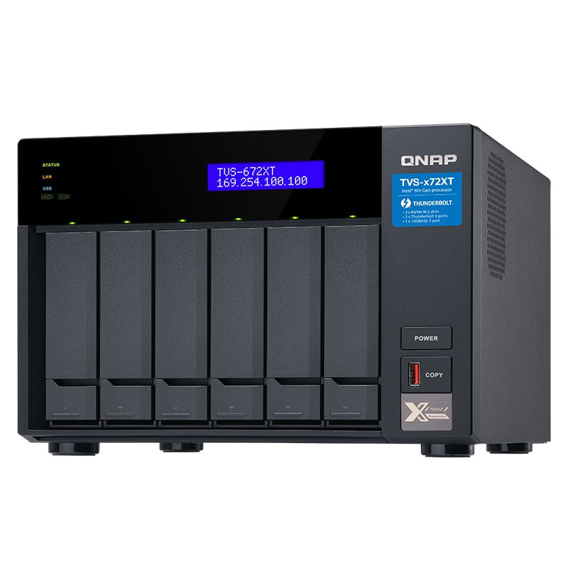 QNAP TVS-672XT-I3-8G 6 Bay Diskless NAS i3-8100T 4 Core 3.1GHz 8GB(TVS-672XT-i3-8G) - 5