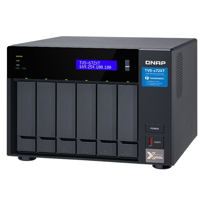 QNAP TVS-672XT-I3-8G 6 Bay Diskless NAS i3-8100T 4 Core 3.1GHz 8GB(TVS-672XT-i3-8G) - 7
