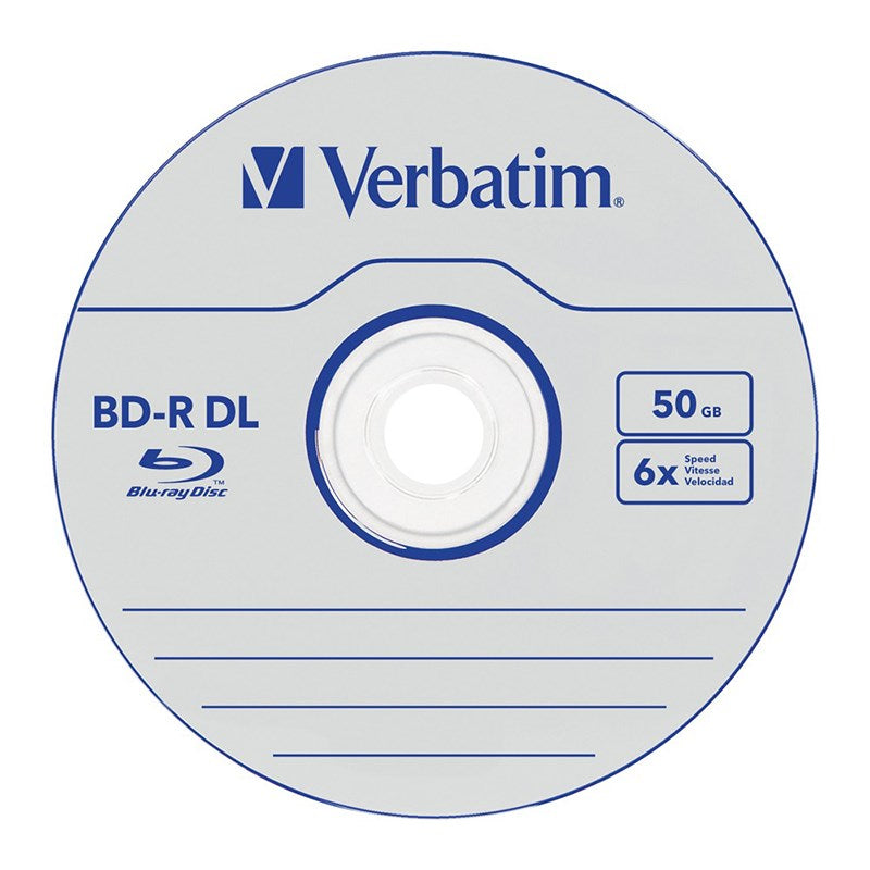 Verbatim 43748 50GB Silver BD-R Dual Layer Recordable Disc - 5-Pack Case(43748) - 2