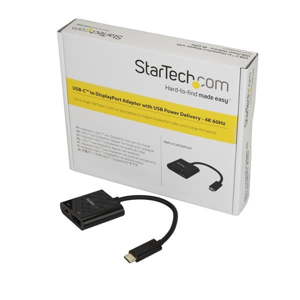 StarTech USB C to DisplayPort Adapter Converter 4K - Power Delivery(CDP2DPUCP) - 2