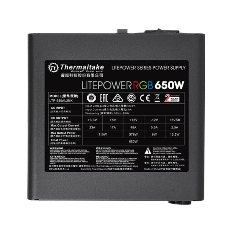 Thermaltake Litepower RGB 650W Non-Modular Power Supply(PS-LTP-0650NHSANA-1) - 4