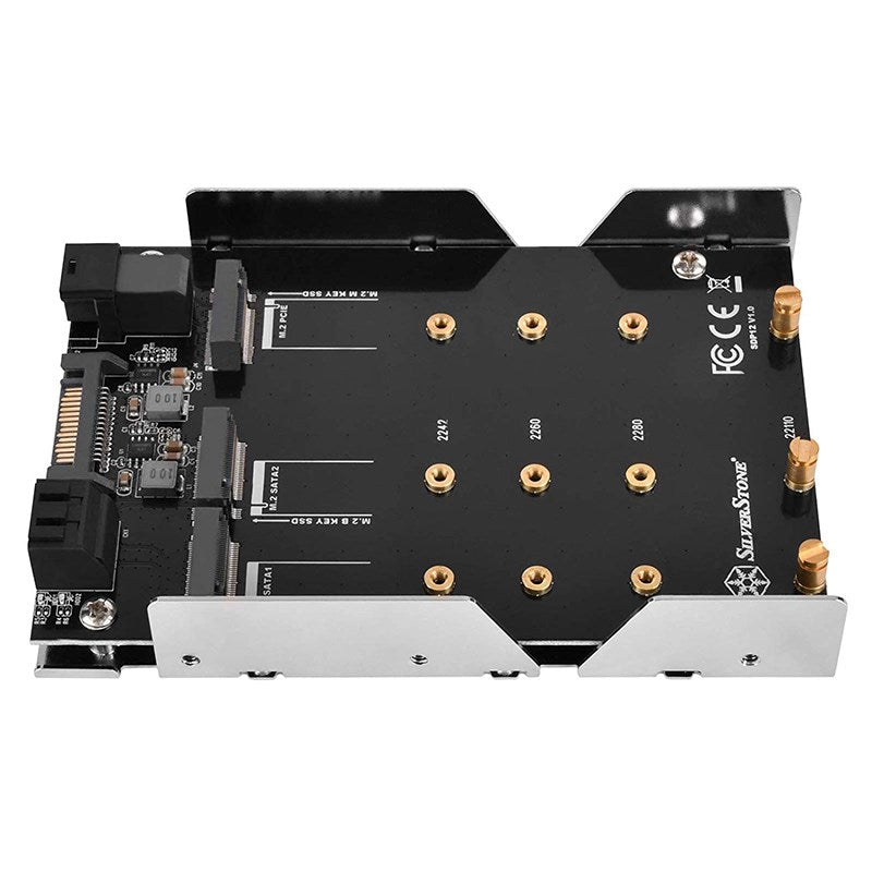 SilverStone SDP12 3.5" SATA/NVMe M.2 Internal Drive Mount(SST-SDP12) - 3