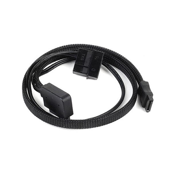 SilverStone CP10 Sleeved Slim-SATA to SATA Adapter - Black(SST-CP10) - 1