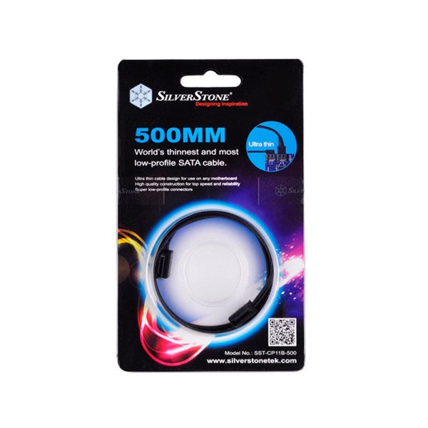 SilverStone CP11B-500 Ultra-Thin 50cm SATA Cable(SST-CP11B-500) - 3