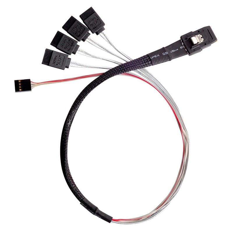 SilverStone CPS03 50cm Mini SFF-8087 to SAS/SATA with Sideband Cable(SST-CPS03) - 2