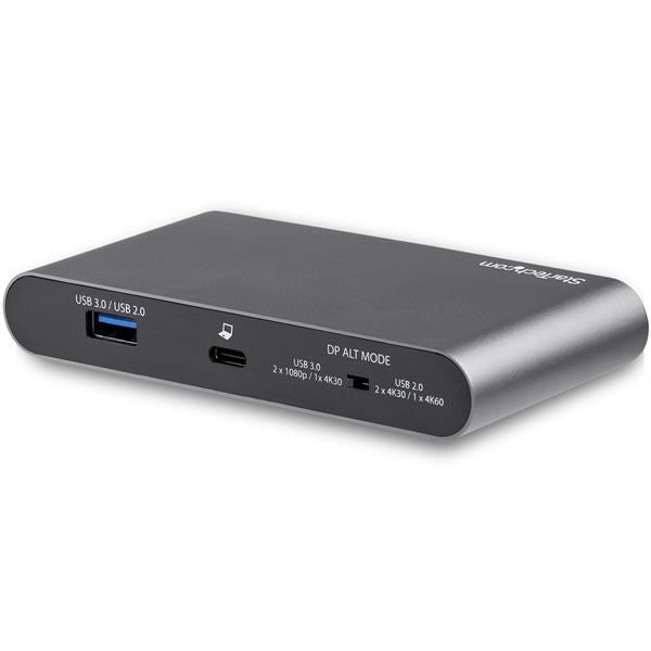 StarTech Mini USB C Dock - 4K Dual Monitor DP Multiport Adapter - PD(DK30C2DAGPD) - 2