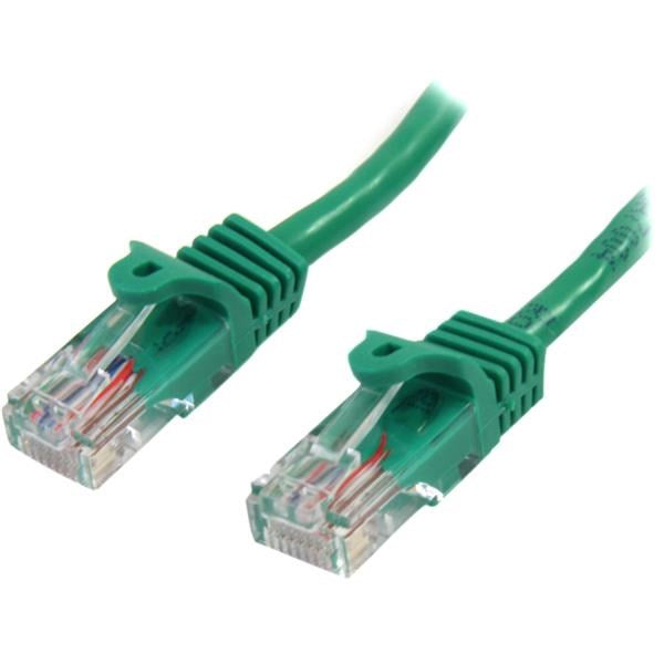 StarTech 5m Green Cat5e / Cat 5 Snagless Ethernet Patch Cable 5 m(45PAT5MGN) - 1
