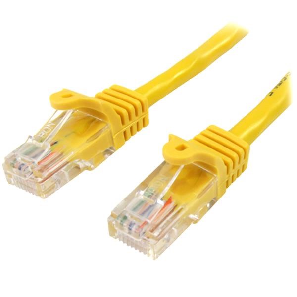 StarTech 5m Yellow Cat5e / Cat 5 Snagless Ethernet Patch Cable 5 m(45PAT5MYL) - 1