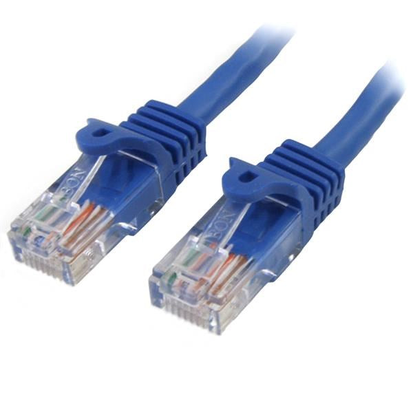 StarTech 7m Blue Cat5e / Cat 5 Snagless Ethernet Patch Cable 7 m(45PAT7MBL) - 1