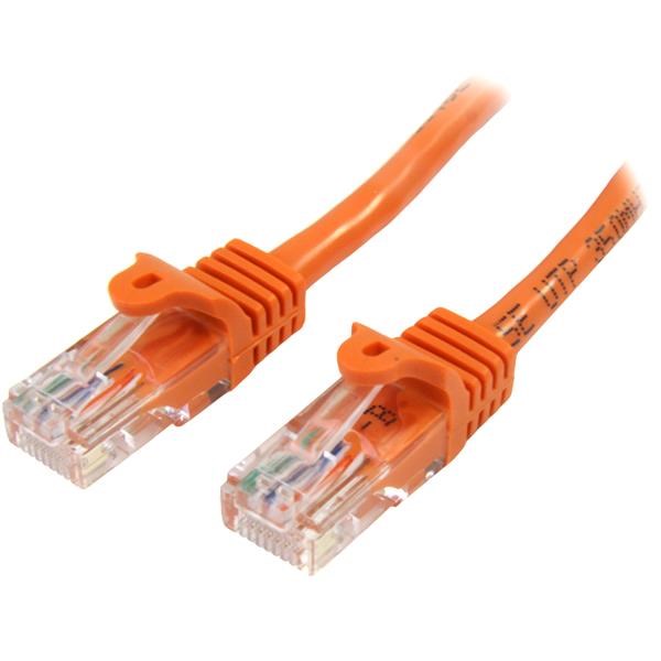 StarTech 7m Orange Cat5e / Cat 5 Snagless Ethernet Patch Cable 7 m(45PAT7MOR) - 1