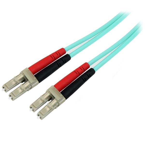 StarTech 5m Aqua OM4 Duplex Multimode Fiber Optic Cable- 50/125 - LC/LC(450FBLCLC5) - 1