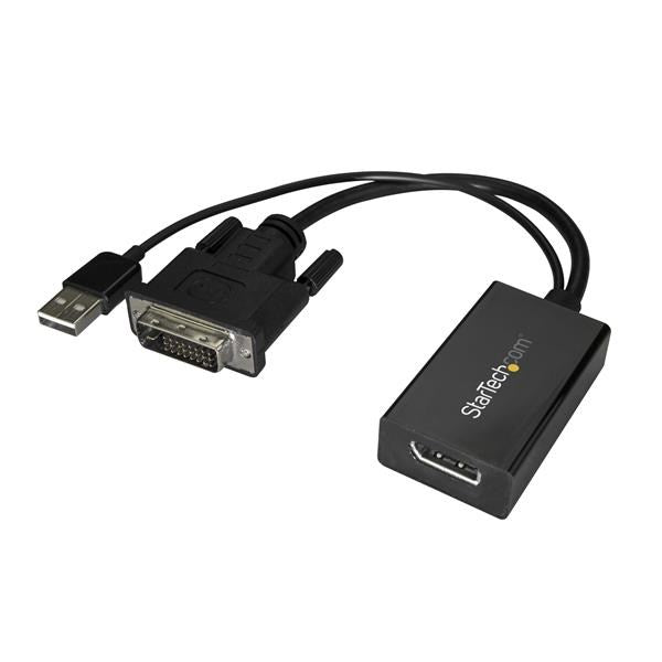 StarTech DVI to DisplayPort Adapter - USB Power - DVI-D to DP Converter(DVI2DP2) - 1