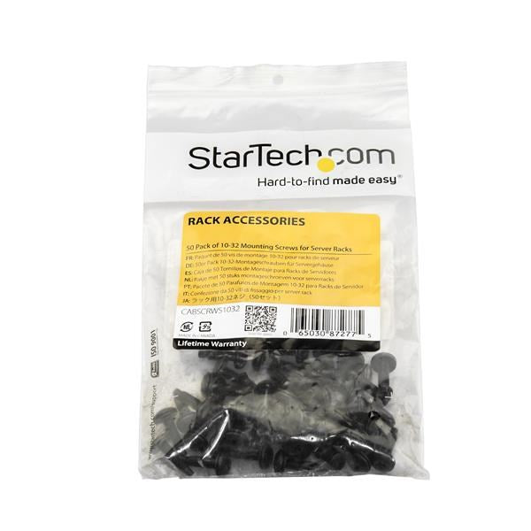 StarTech Server Rack Screws - 10-32 Screws - Rack Screws - 50 Pack(CABSCRWS1032) - 2