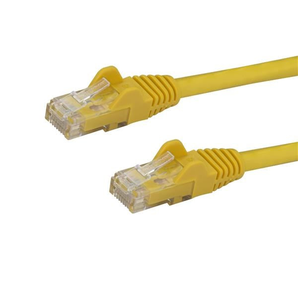 StarTech CAT6 Ethernet Cable 50cm Yellow 650MHz Snagless Patch Cord(N6PATC50CMYL) - 1