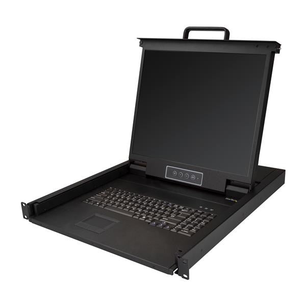 StarTech Rackmount KVM Console - 1U 19" LCD VGA KVM Drawer w/Cables USB(RKCONS1901) - 1