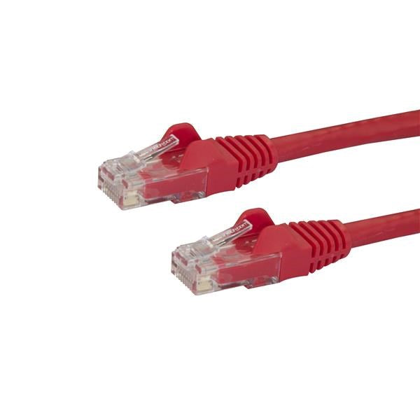 StarTech CAT6 Ethernet Cable 50cm Red 650MHz 100W Snagless Patch Cord(N6PATC50CMRD) - 1