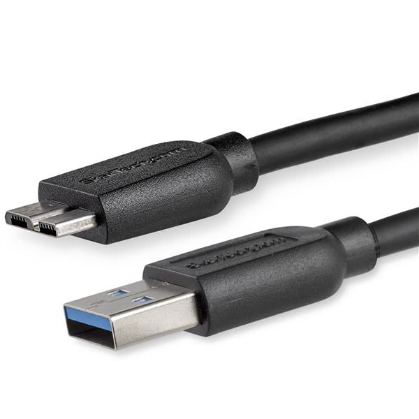 StarTech 2m / 6ft Slim SuperSpeed USB 3.0 A to Micro B Cable - M/M(USB3AUB2MS) - 1