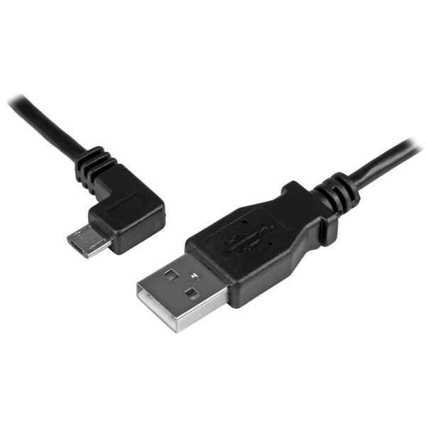 StarTech 0.5 m Left Angle Micro USB Cable - Charge Sync Cable - 24 AWG(USBAUB50CMLA) - 1