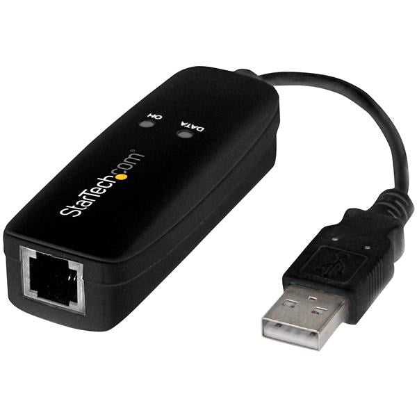 StarTech USB 2.0 Fax Modem 56K V.92 External Hardware Dial Up Adapter(USB56KEMH2) - 1