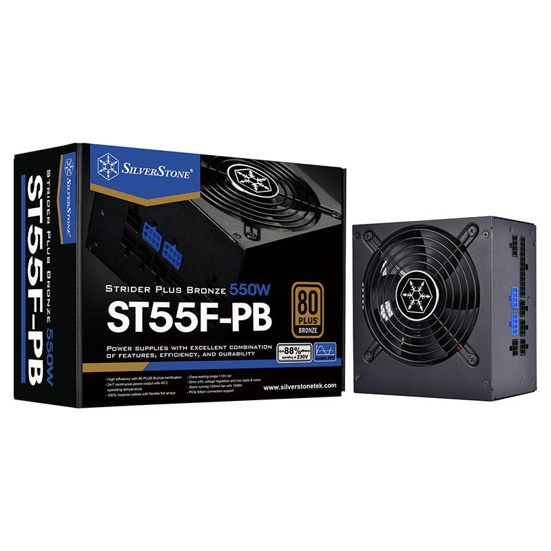SilverStone Strider ST55F-PB 550W 80 Plus Bronze Fully Modular Power Supply(SST-ST55F-PB) - 8
