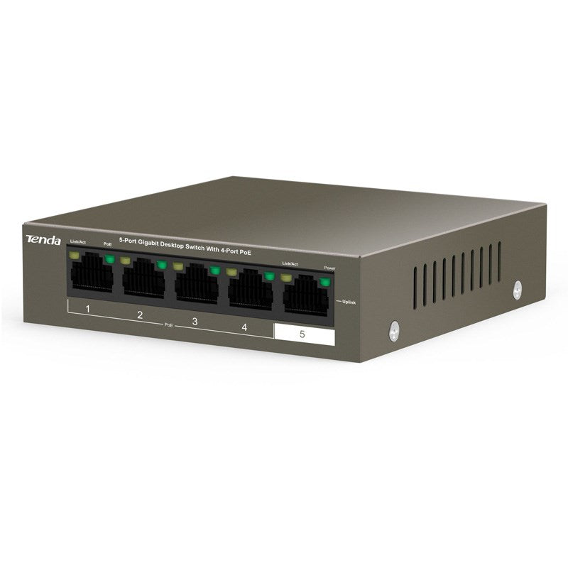Tenda TEG1105P-4-63W 5-Port Gigabit Unmanaged Ethernet Switch with 4-Port PoE(TEG1105P-4-63W) - 2