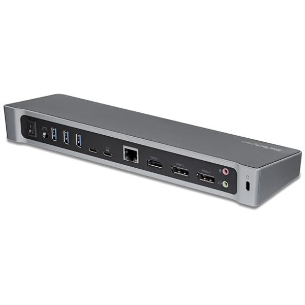 StarTech USB-C Dock 4K Triple Monitor DisplayPort/HDMI 100W PD, USB Hub(DK30CH2DEP) - 2