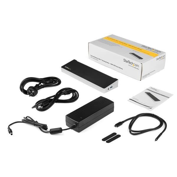 StarTech USB-C Dock 4K Triple Monitor DisplayPort/HDMI 100W PD, USB Hub(DK30CH2DEP) - 5