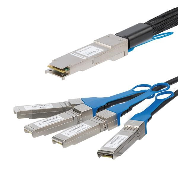 StarTech MSA Uncoded QSFP+ Breakout Cable 2m 40GbE QSFP+ to 4x SFP+ DAC(QSFP4SFPPC2M) - 1