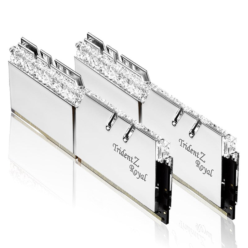 G.Skill Trident Z RGB Royal 32GB (2x 16GB) DDR4 3200MHz Desktop Memory- Silver(F4-3200C16D-32GTRS) - 2