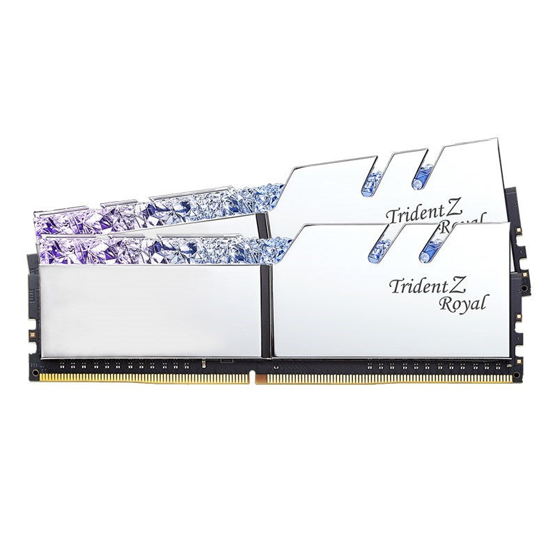 G.Skill Trident Z RGB Royal 32GB (2x 16GB) DDR4 3200MHz Desktop Memory- Silver(F4-3200C16D-32GTRS) - 1