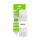 Moki Powerboard 4 Socket + Individual Switches Surge Protected Powerboard