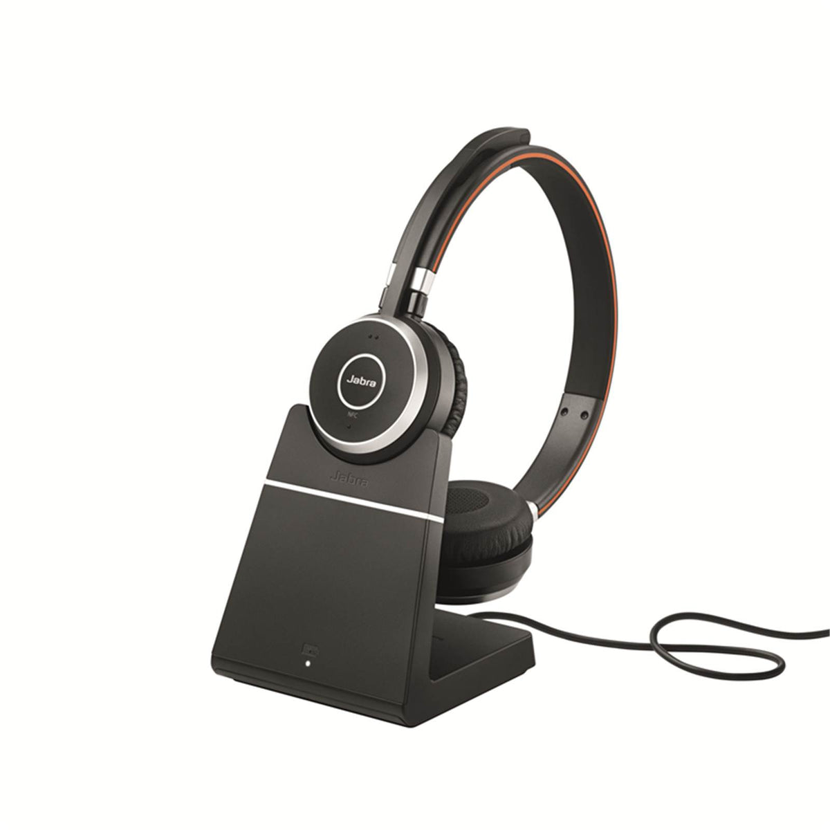 Jabra Evolve 65 SE UC Stereo Bluetooth Headset (USB Dongle + Charging Stand)(6599-833-499) - 1