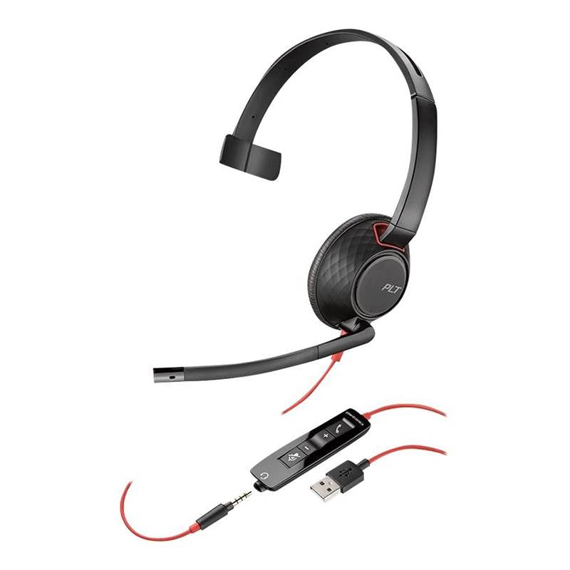 HP Poly Blackwire C5210 Mono USB-C Business Headset (USB Adaptor Included)(8X230AA) - 1
