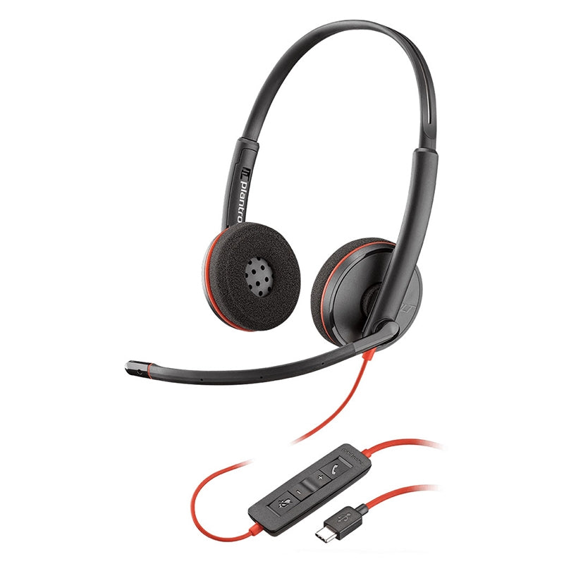 HP Poly Blackwire C3220 UC Stereo USB-C Business Headset (USB-A Adaptor Inc)(8X228AA) - 1