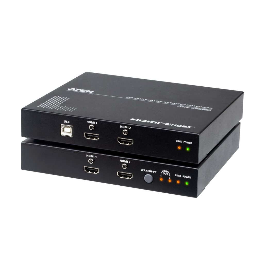 ATEN USB HDMI Dual View HDBaseT 2.0 KVM Extender Over Cat6