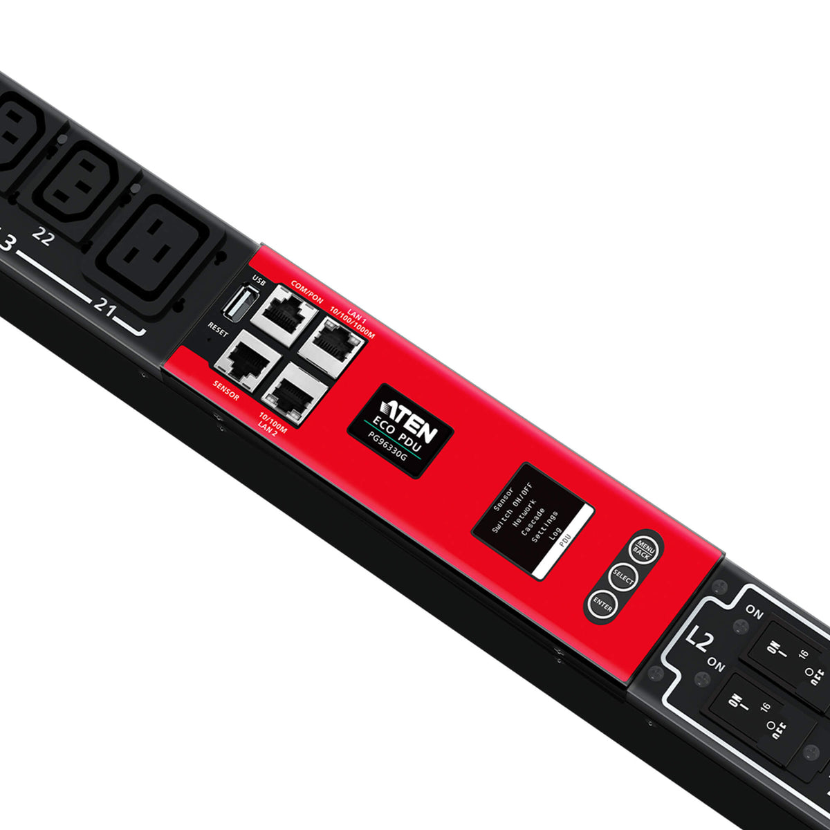 ATEN 32A 30-Outlet 3-Phase Switched eco PDU with 1Gbps Dual Ethernet Port