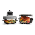 Dreame PT60 5-in-1 Portable Glass Air Fryer with 2.5L & 4.5L Containers - Grey