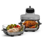 Dreame PT60 5-in-1 Portable Glass Air Fryer with 2.5L & 4.5L Containers - Grey