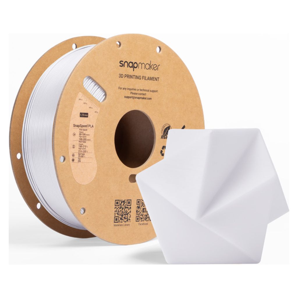Snapmaker SnapSpeed 1kg PLA Filament with RFID - Cool White