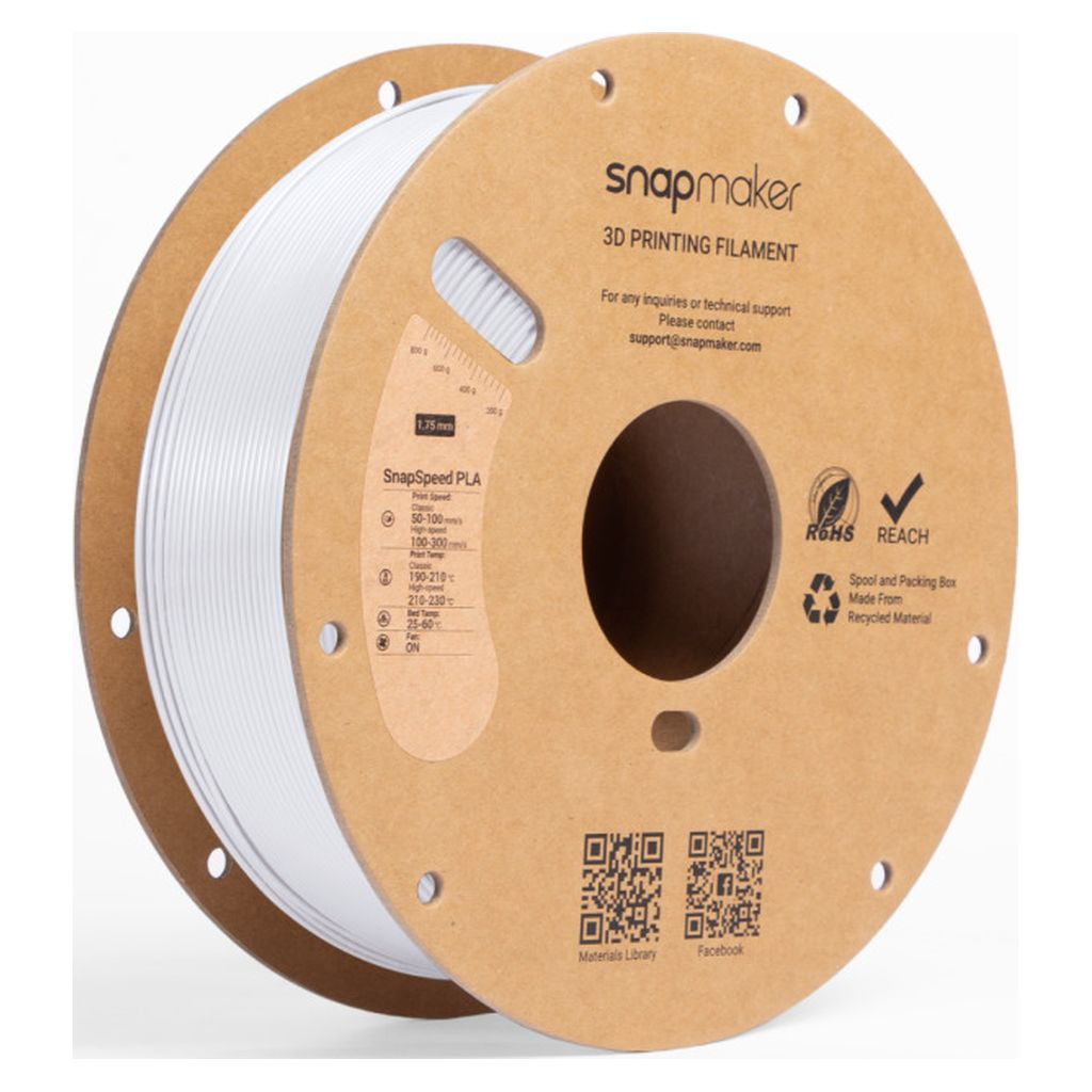 Snapmaker SnapSpeed 1kg PLA Filament with RFID - Cool White
