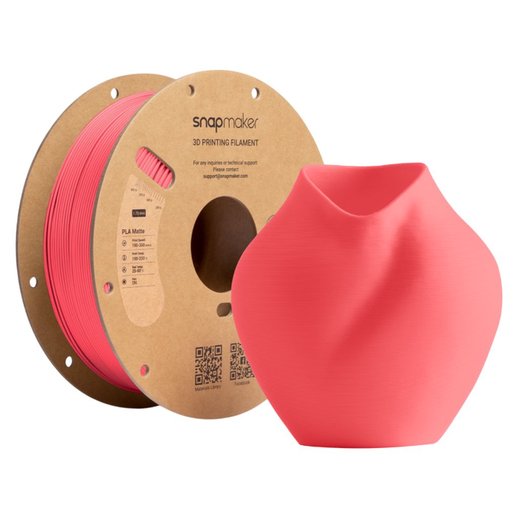Snapmaker Matte 1kg PLA Filament with RFID - Watermelon Red