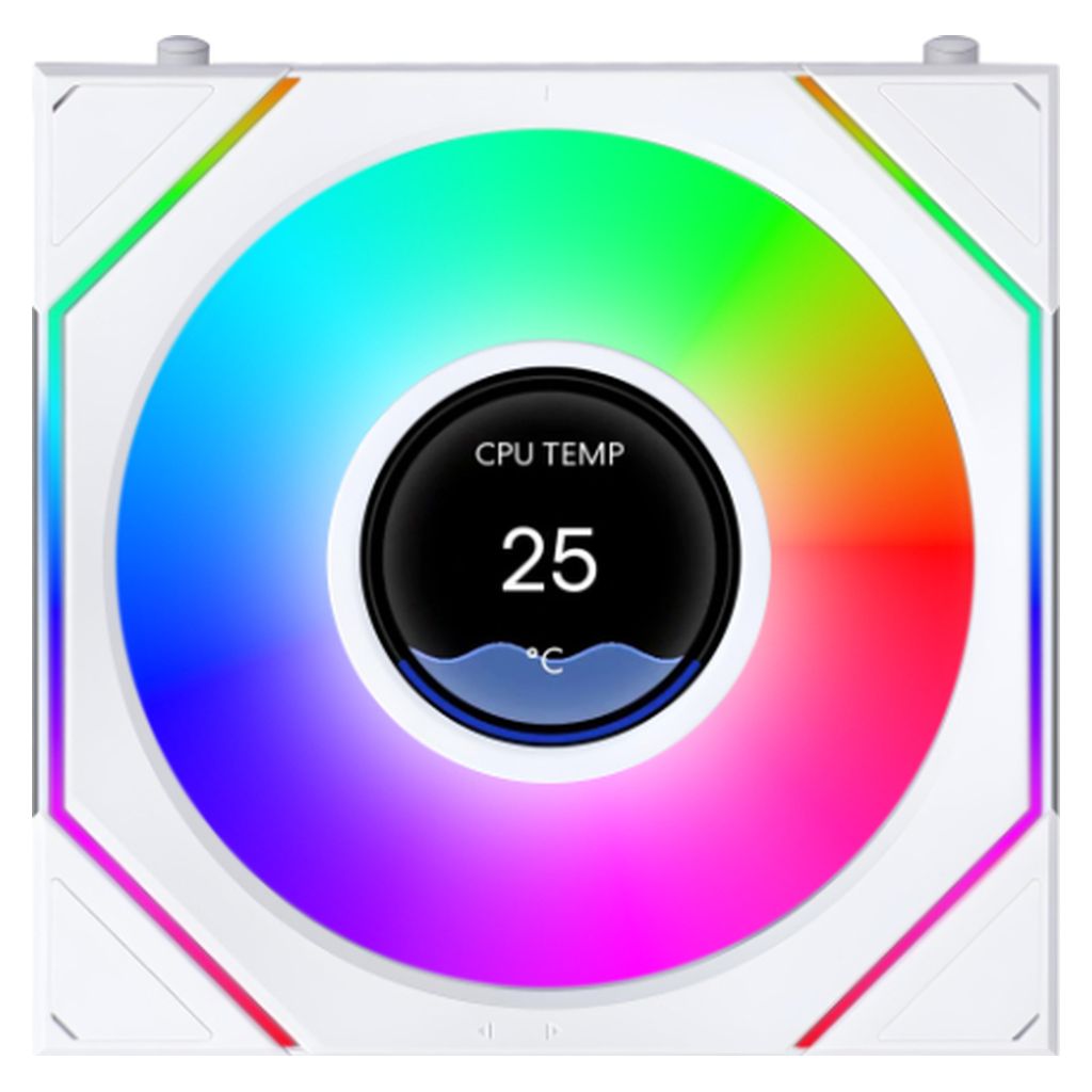 Lian Li UNI FAN SL Infinity LCD Flex Wireless Reverse Blade 120mm ARGB White Fan -