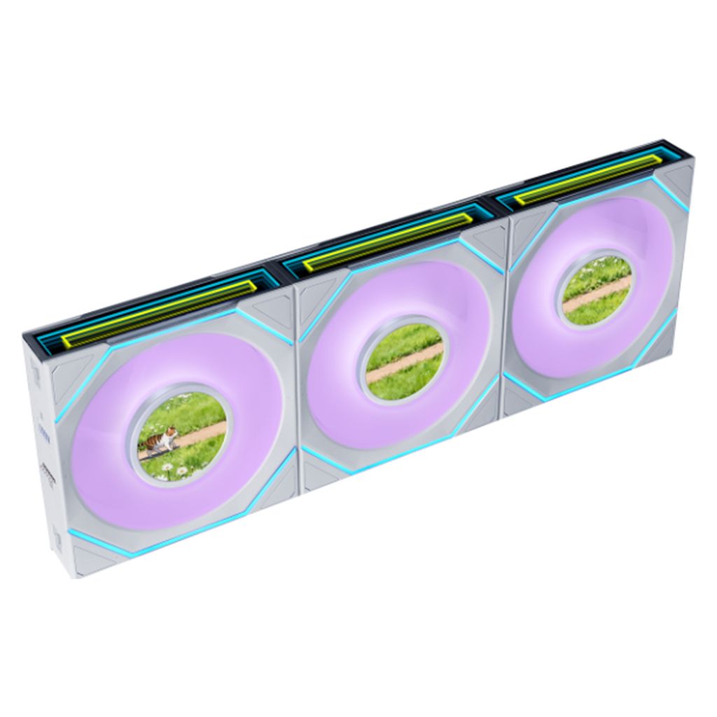 Lian Li UNI FAN SL Infinity LCD Flex Wireless Reverse Blade 120mm ARGB White Fan -
