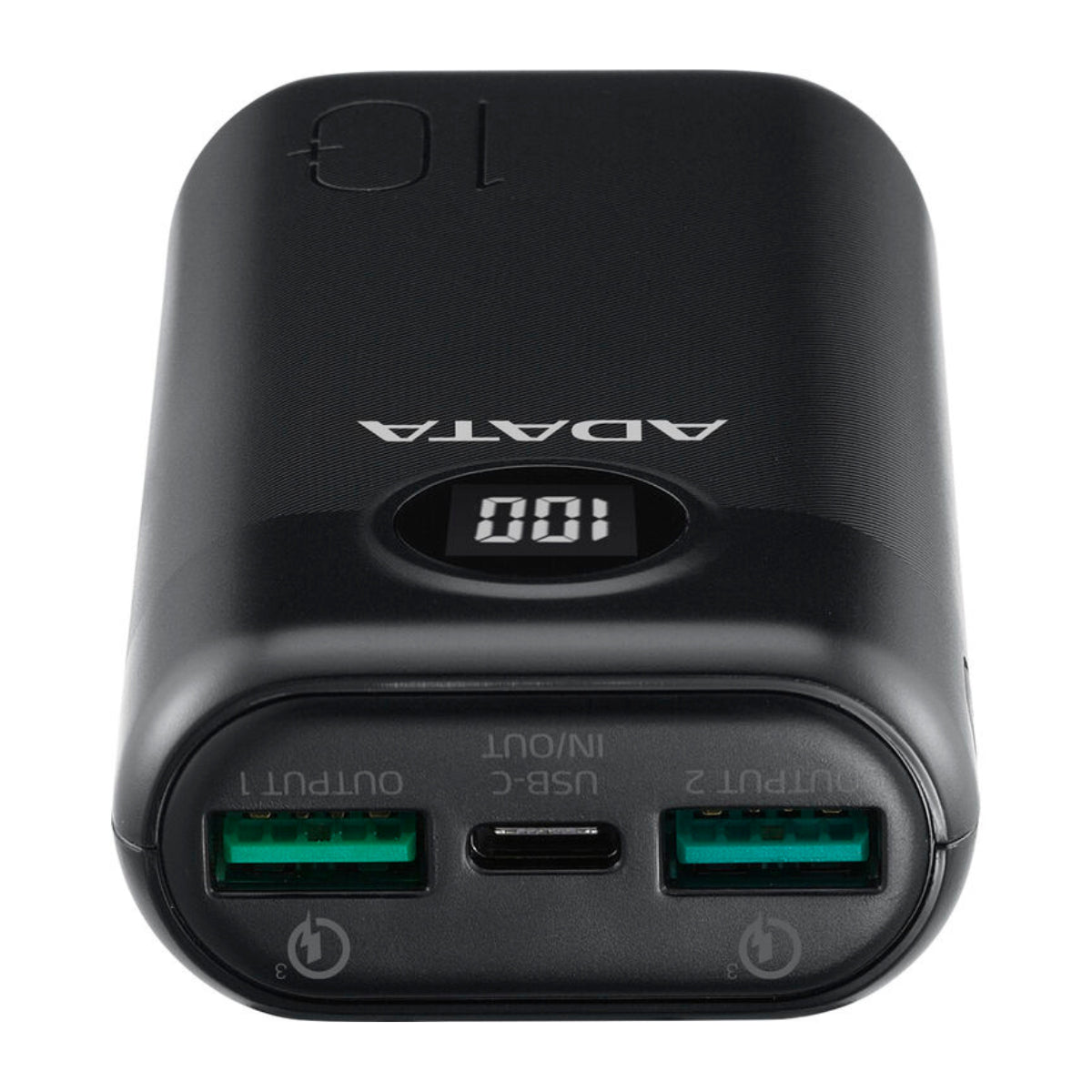 ADATA P10000 10050mAh USB-C & Dual USB-A Power Bank w/ Digital Display(AP10000QCD-DGT-CBK) - 3