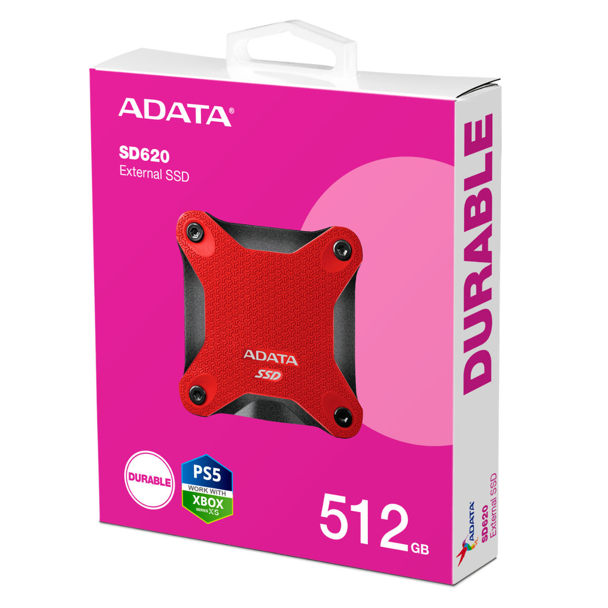 ADATA SD620 512GB USB 3.2 Gen 2 External Portable SSD - Red(SD620-512GCRD) - 6