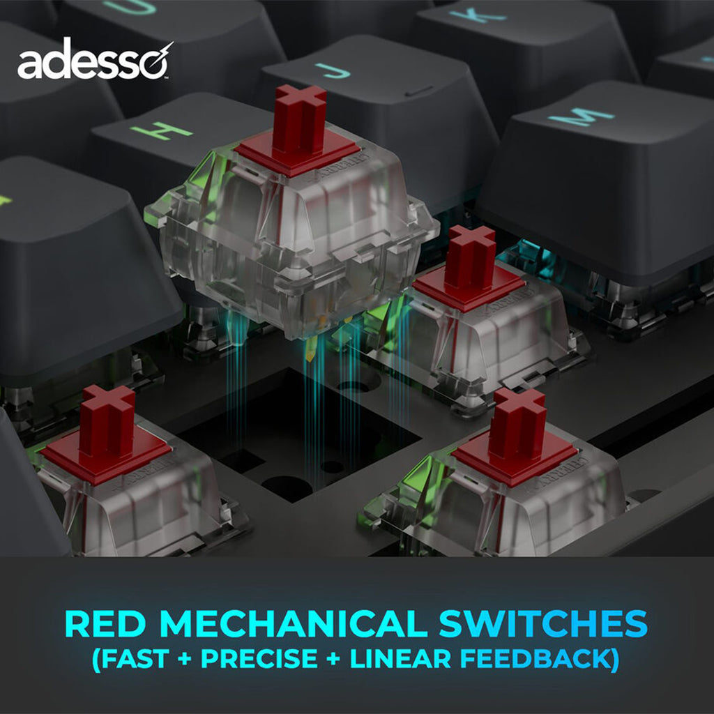Adesso EasyTouch 1000 Wireless RGB Mini Mechanical Keyboard(EASYTOUCH 1000) - 4