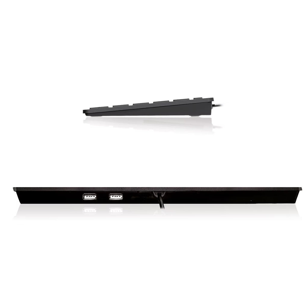 Adesso Mini Wired Keyboard with 2-Port USB HUB(AKB-510HB) - 4